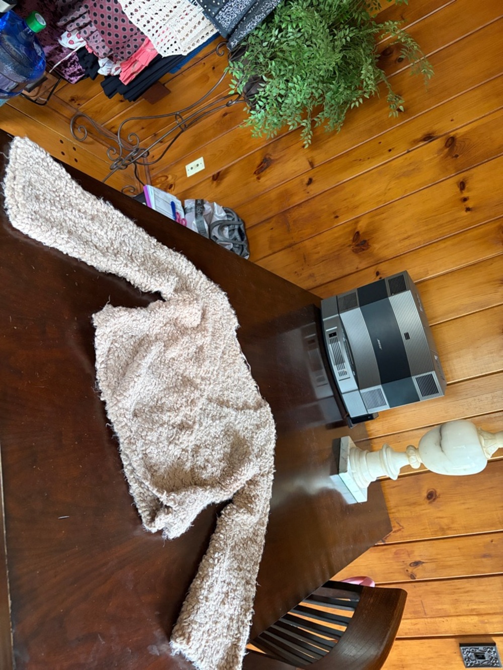 Free People Plush Teddy Open-Front Cardigan in Cream